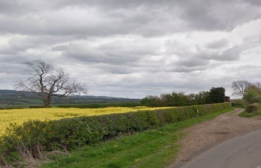 The site of a proposed egg farm near Thornton le Beans