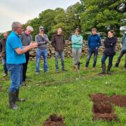 Fellside AGM Andy Dyer discussing soil health