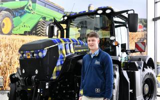 Angus Weir and the tartan JCB Fastrac