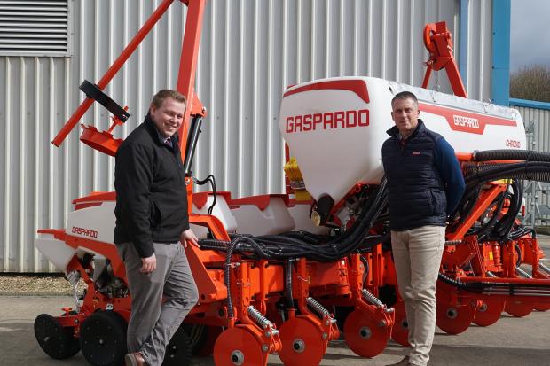 From left, Matthew Ashton, New Territory Manager at OPICO with Dominic Burt, Product Manager for Maschio Gaspardo