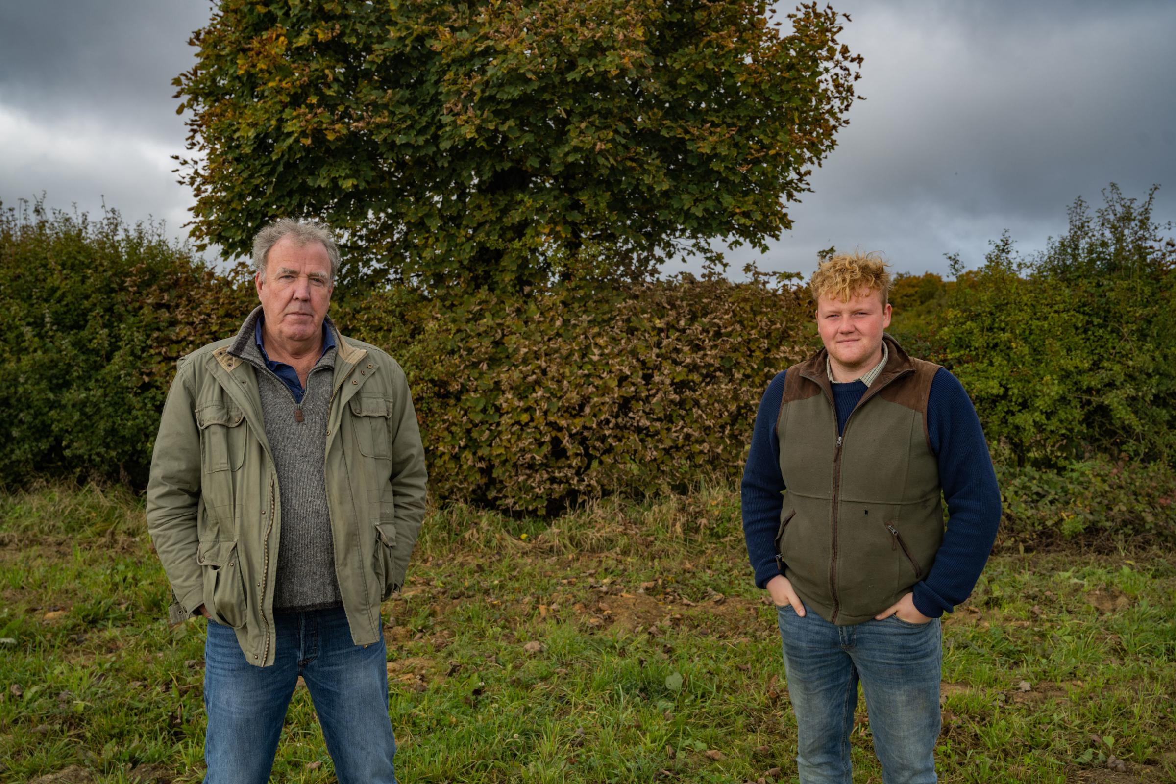 Jeremy Clarkson and Kaleb in Clarksons Farm Picture: PA/AMAZON PRIME