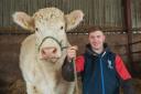 Sean Mitchell with the Charolais Allanfauld Ozzy
