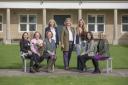 Women In Farming Autumn Gathering 2023 speakers, pictured L-R: Laura Forbes, Fiona Macdonald, Rachel Clark, Elizabeth Nelson of sponsors Savills, Judith Wood of sponsors Barclays Agriculture, Sammie Hall, Olivia Midgley and Yorkshire Rural Support
