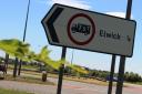 Elwick sign where new route into Hartlepool will be created
