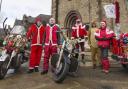 The Santa bike run team are raising money for the brain tumour charity