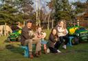 From left, Springtime Live show director Charles Mills with Sophie Prentice, six, Bella Francisco, eight and and Holly Ward, eight