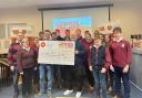 Catterick YFC members handed over a cheque for £3,000 to the UK Sepsis Trust's Brian Davies, fundraising manager