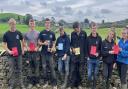 Young farmers from Cumbria took part in a walling competition at the weekend