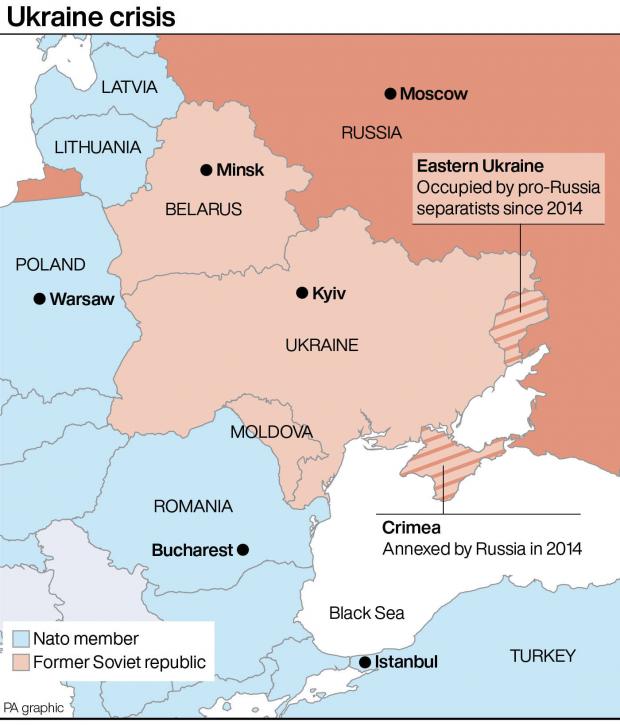 The Northern Farmer: A map of the Russia-Ukraine crisis (PA)