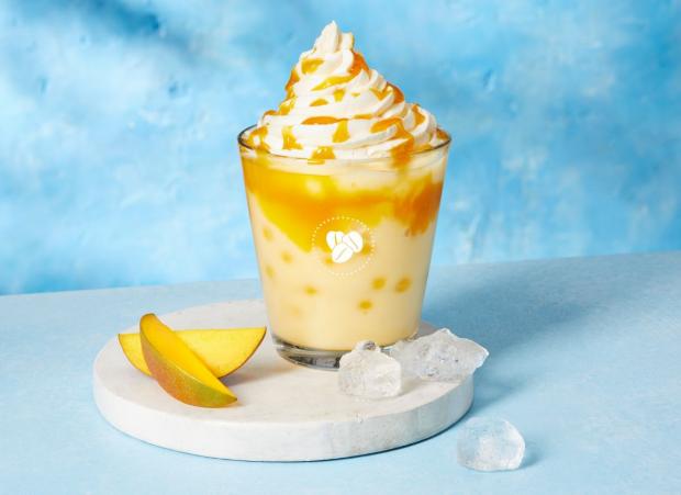 The Northern Farmer: Tropical Mango Bubble Frappé & Light Dairy Swirl (Costa Coffee)