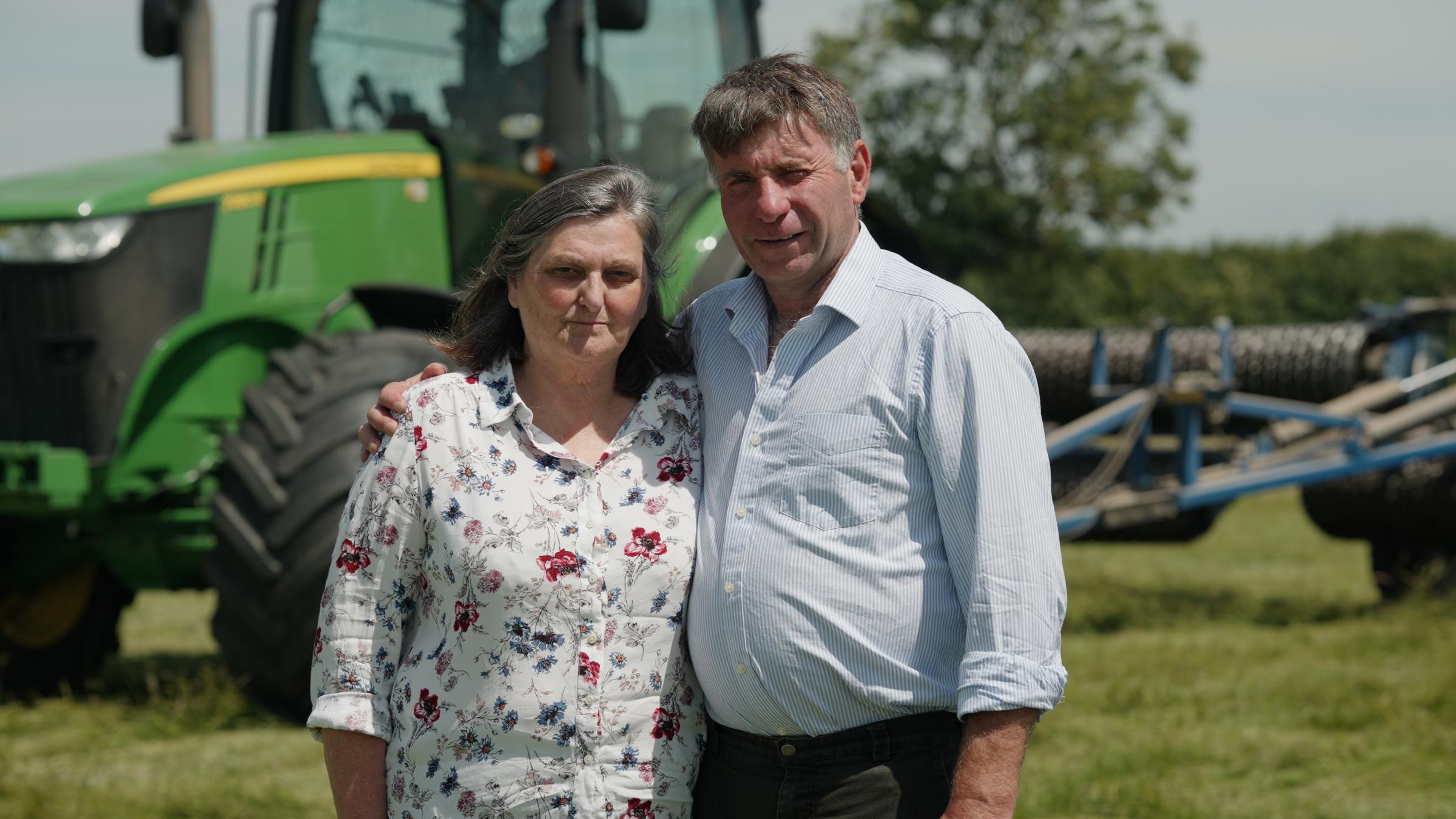Lynda and Andy Eadon are supporting the Farm Safety Foundations Mind Your Head campaign 
