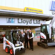 Lloyd Ltd with the “Bobcat Dealer of the Year Award 2019”. From left to right, Barry Lloyd (Lloyd Ltd Managing Director), Chad Rothon (Lloyd Ltd Carlisle & Penrith Construction Sales Representative), Chris Stephenson (Lloyd Ltd NE