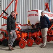 From left, Matthew Ashton, New Territory Manager at OPICO with Dominic Burt, Product Manager for Maschio Gaspardo