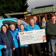 FUNDRAISER: Brocksbushes Farm handing over a cheque to Daft as a Brush in 2019.