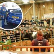 Inset pic, Martin Leverton, who was killed by a bull at Gisburn Auction Mart