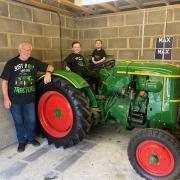 Bill Moody and his grandsons Max and Joseph on board the Deutz FL14